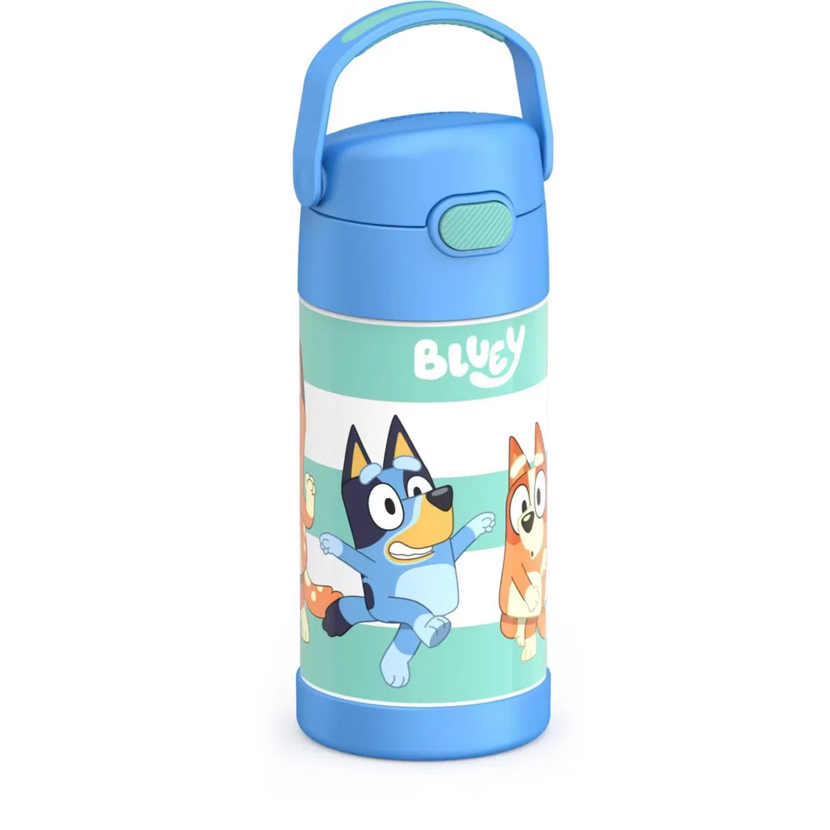 Детская бутылка для воды 350 мл с трубочкой и ручкой Bluey Thermos, Bluey — фото 2