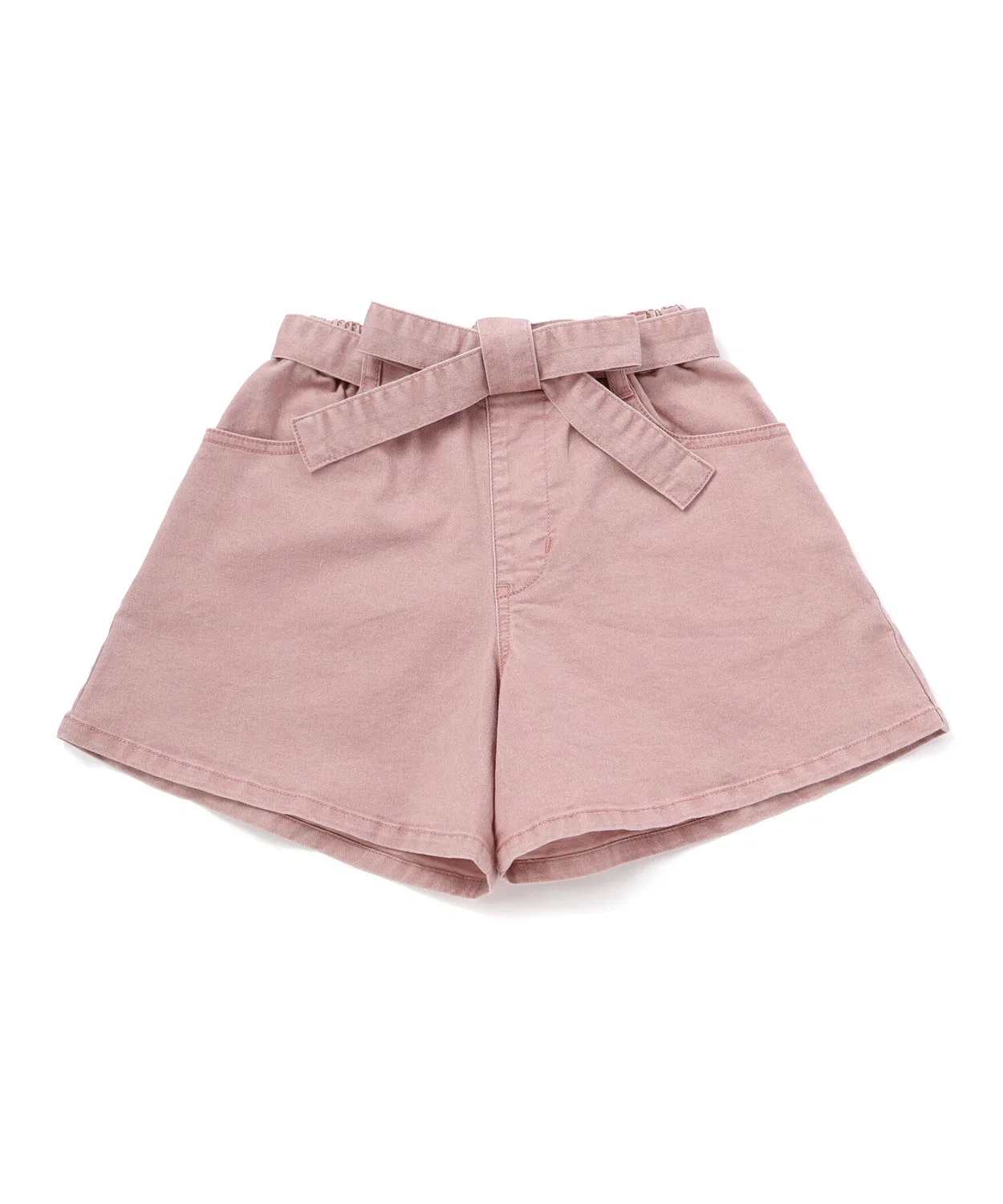 Детские шорты-сафари с ремнем из твила BeBe, Pink
