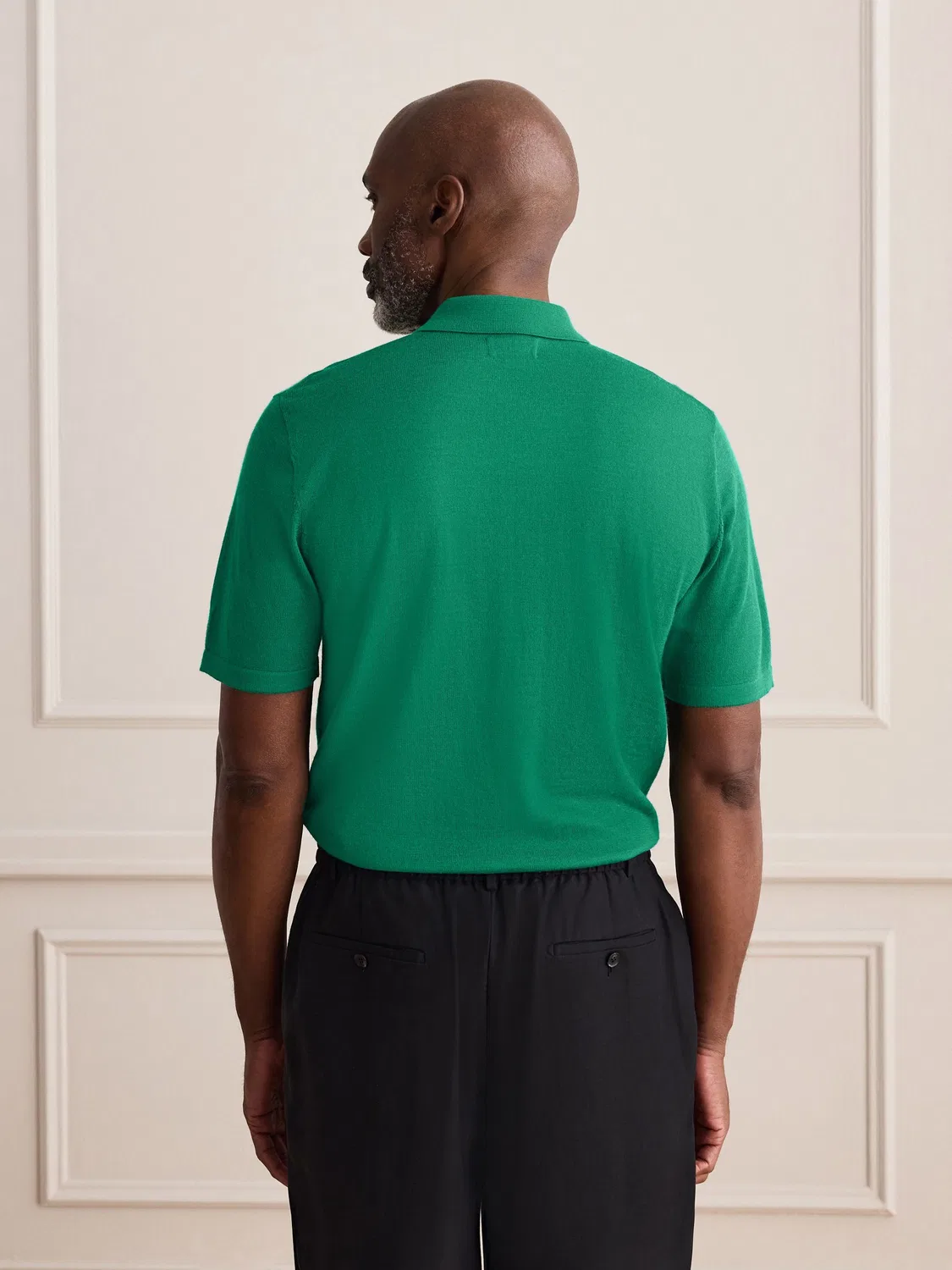 Поло с четверть-застежкой Signature Merino Next, зеленый — фото 4