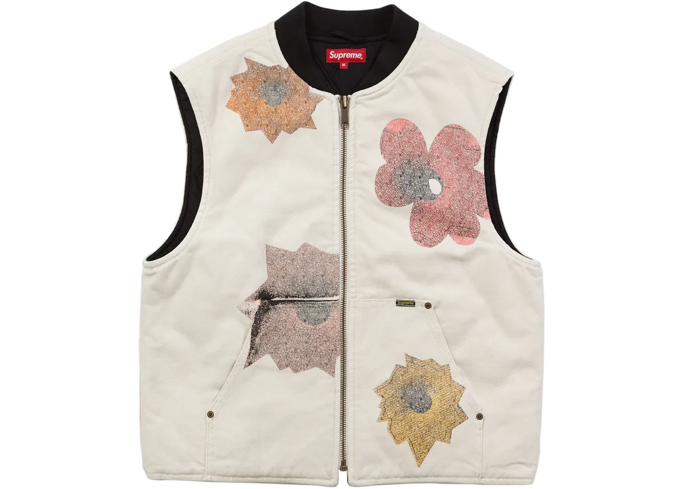 Мужской жилет с принтом Supreme Nate Lowman Work Vest, Natural