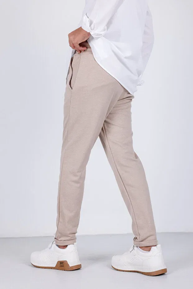 Детские джоггеры для мальчиков хлопковые 3Moda, Beige — фото 2