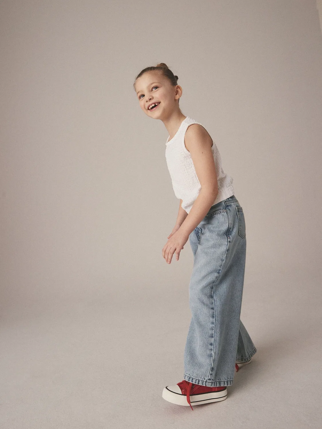 Джинсы широкие Light Blue Wide Leg Jeans Next, светло-голубой — фото 4