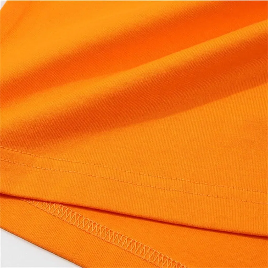 Мужская футболка с принтом, Camping Color Matching, оранжевый — фото 4