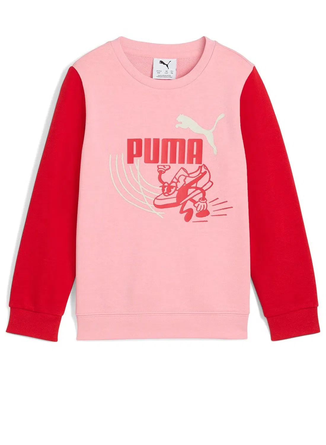 Свитшот с принтом Little Runners Puma, розовый