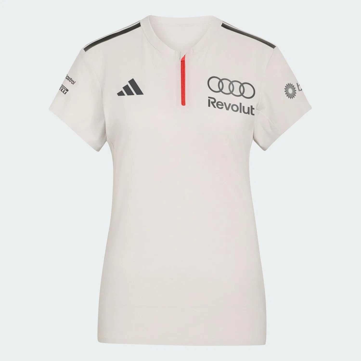 Мужское поло с коротким рукавом Audi Revolut F1 Team Engineers & Marketing Adidas, Naturweiß Grau — фото 2