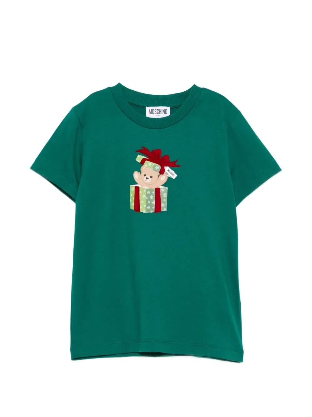 Футболка с принтом "Тедди" Moschino Kids, зеленый
