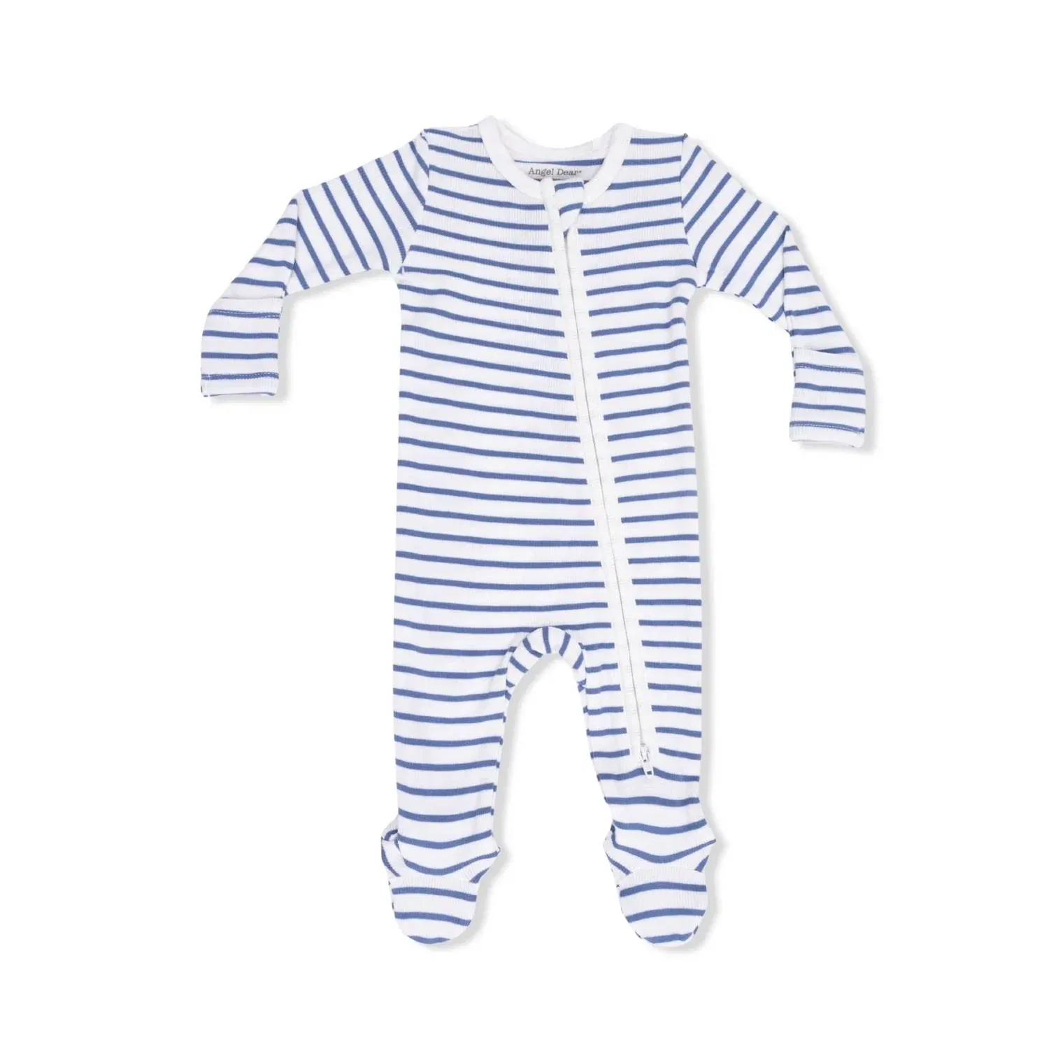 Детский боди-комбинезон с молнией и закрытыми ножками Navy Stripe Angel Dear