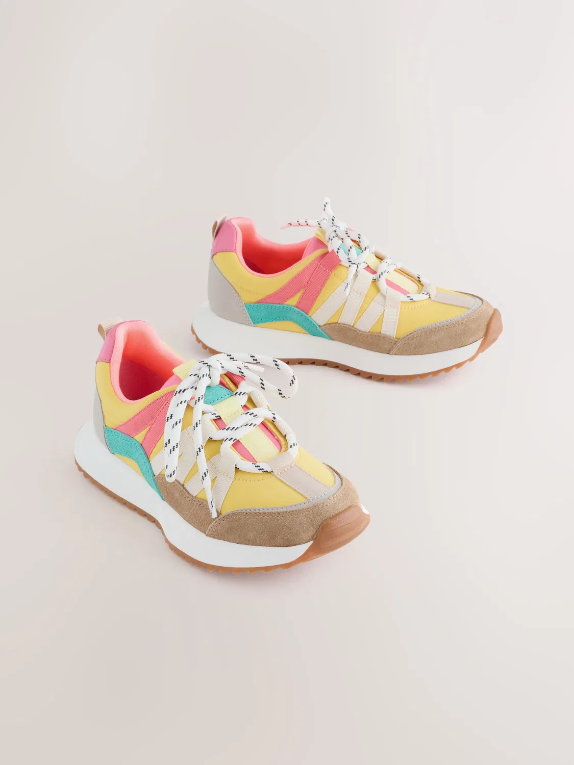 Кроссовки с эластичными шнурками, модель Bright Lace-Up Next, яркий