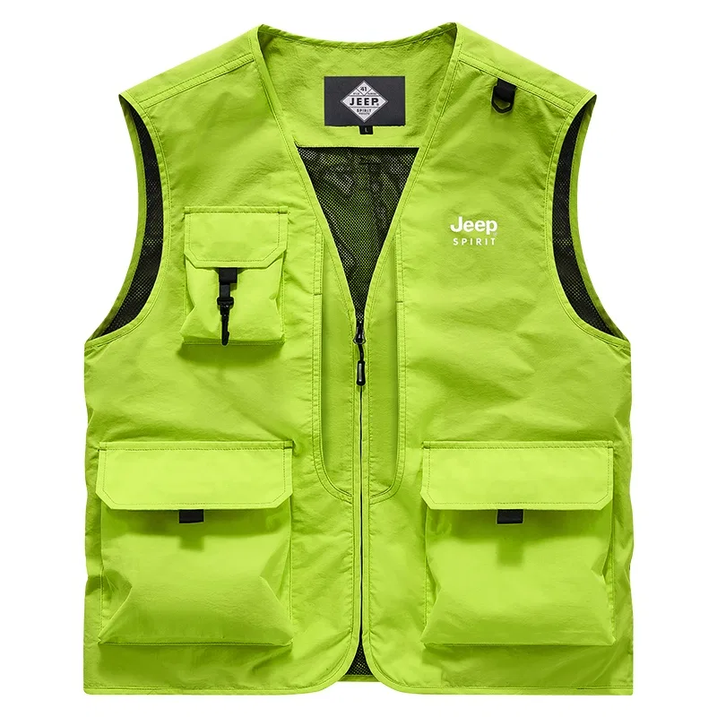 Детский жилет с полуоткрытым воротником JEEP SPIRIT, Neon Green