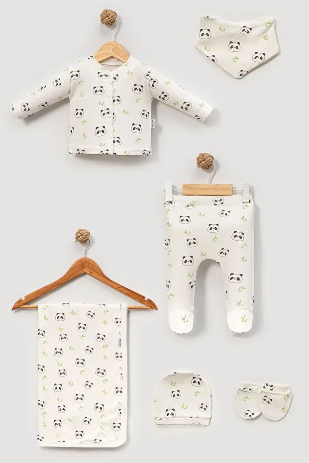 Детский комплект для выписки с принтом панды Neu Kids, White