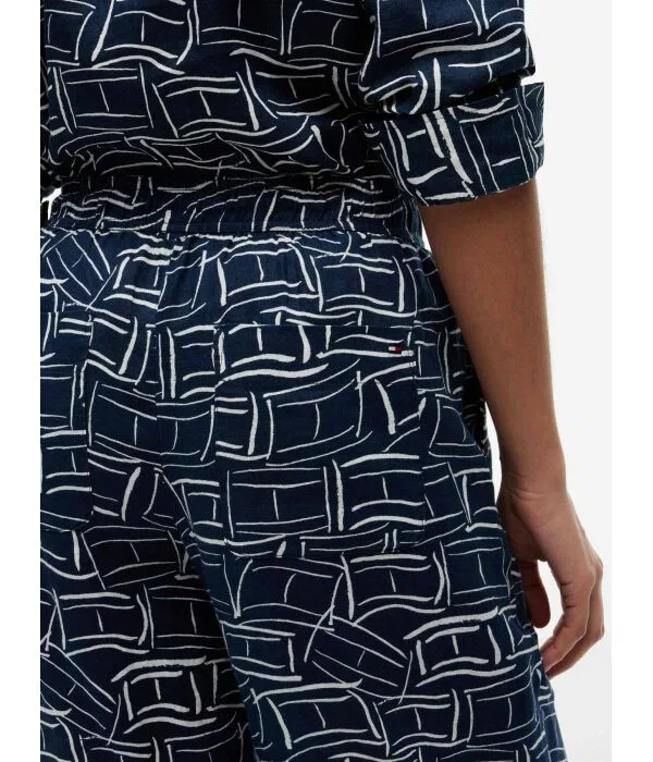 Женские брюки из льна Relaxed Fit Tommy Hilfiger, Blu Marino — фото 4