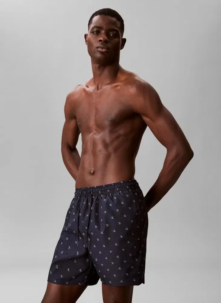 Calvin Klein Шорты плавательные с логотипом, голубой — фото 3