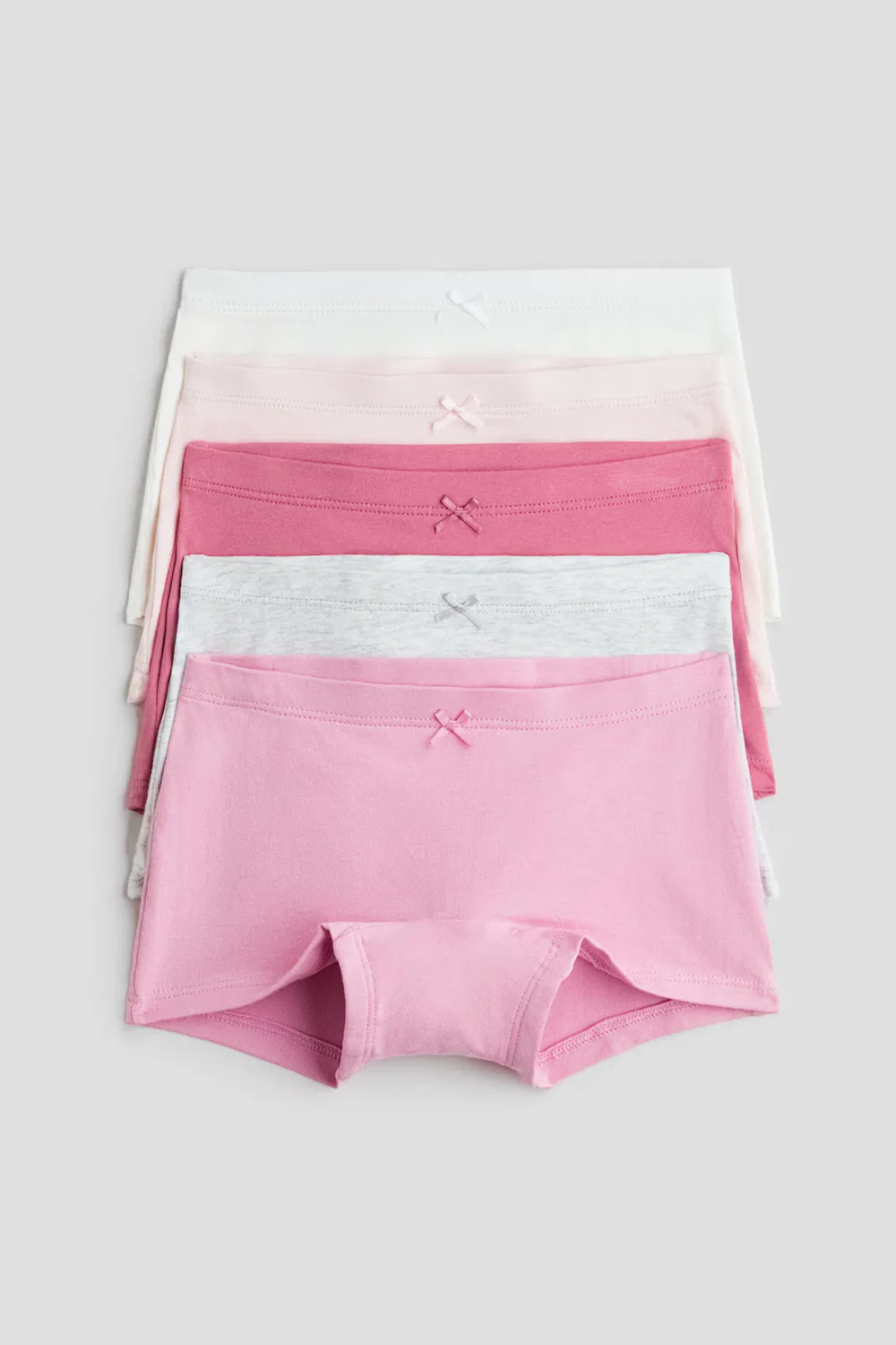 Набор из 5 хлопковых боксерских трусов H&M, Rosa/Cremefarben