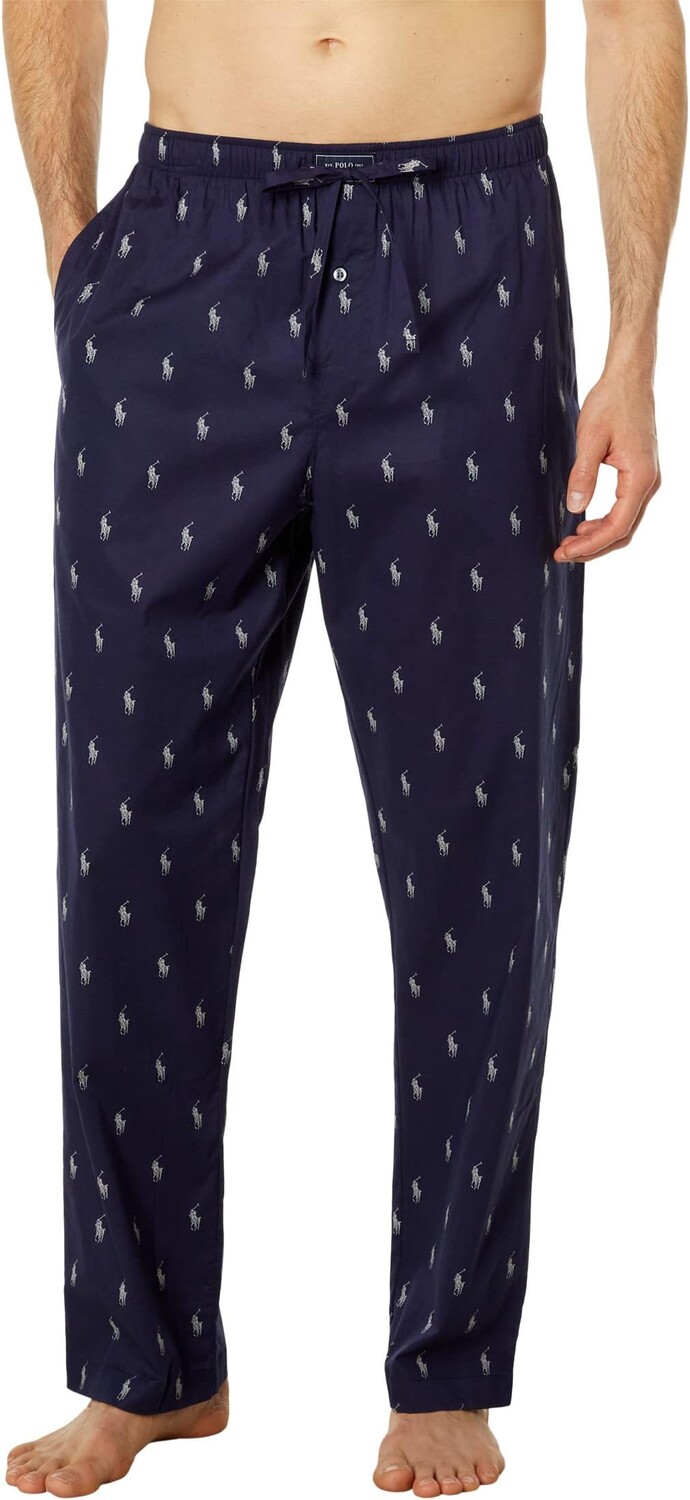 

Тканые пижамы All Over Pony Player Polo Ralph Lauren, цвет Navy/Cream Pony