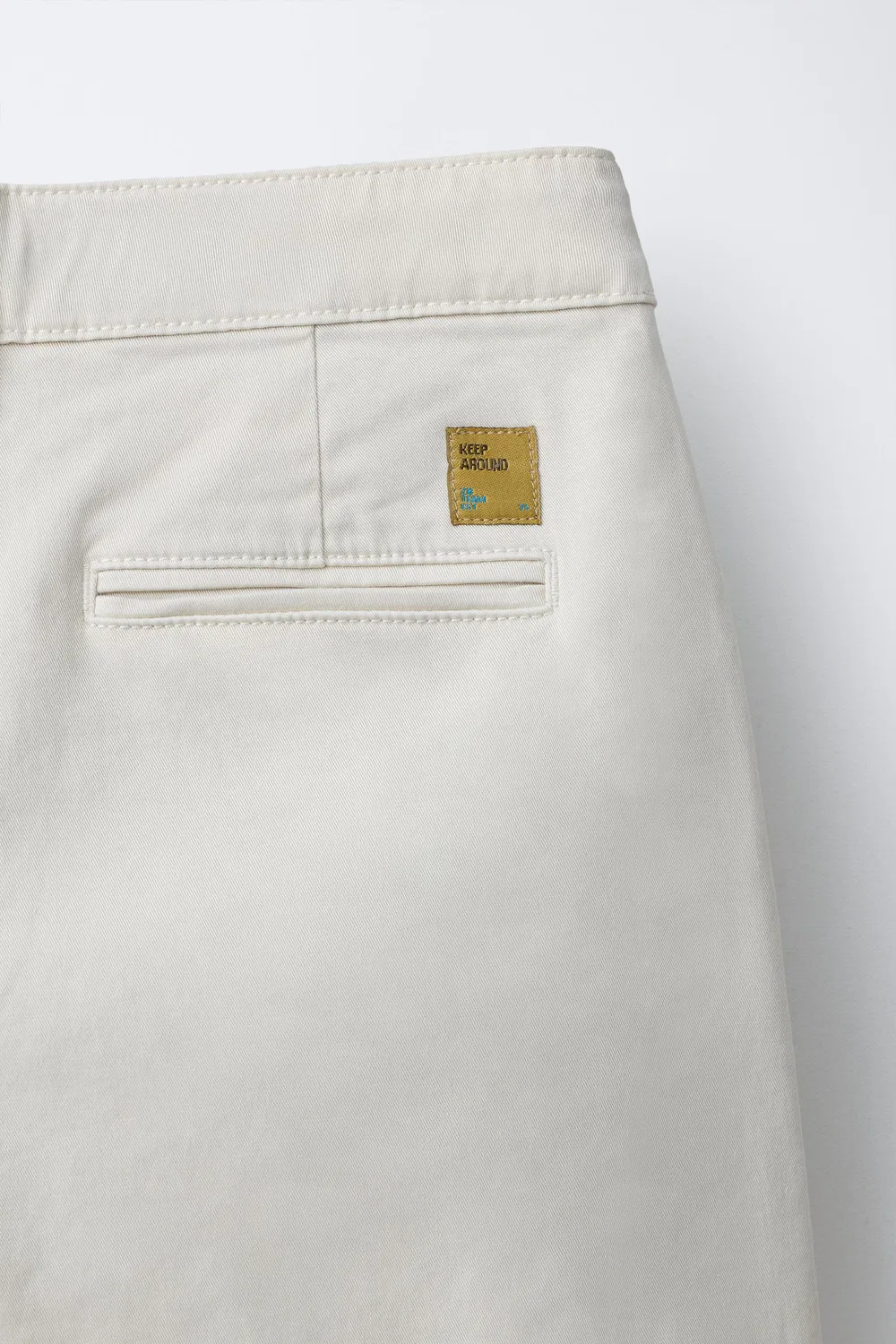 Брюки чинос свободного кроя ZARA, Mid-Ecru — фото 4