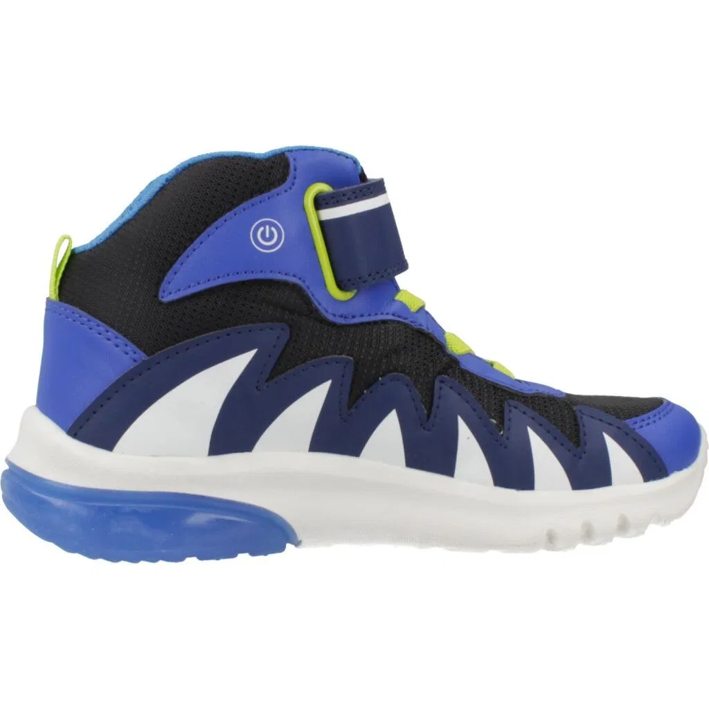 Детские кроссовки с текстурным верхом J Ciberdron Boy Geox, Blue — фото 4