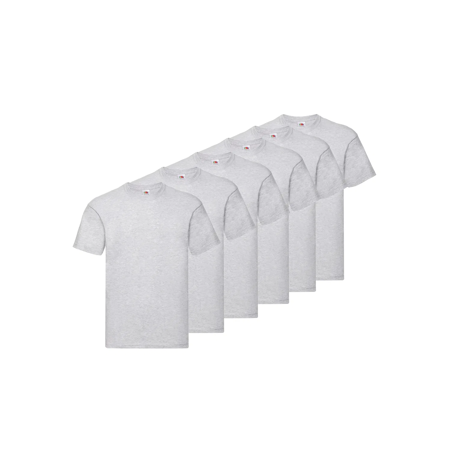Детские хлопковые футболки с круглым вырезом Fruit of the Loom, Heather Grey