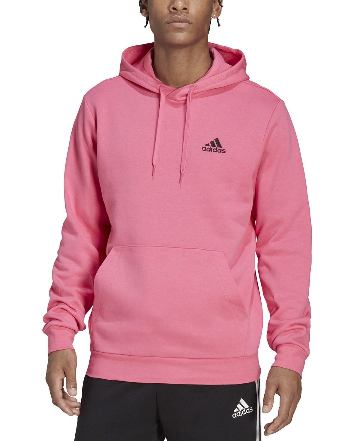 

Мужская толстовка с капюшоном Adidas Feel Cozy Essentials Fleece, розовый