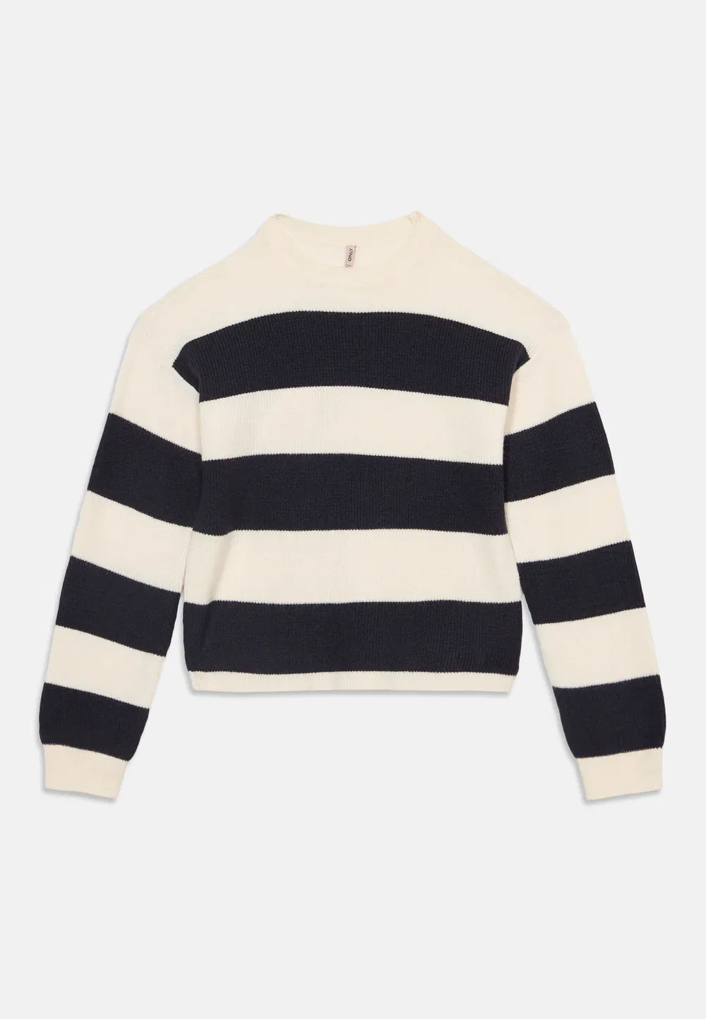 Свитер Kogfranca life short stripe Only Girls, Cloud Dancer/Night Sky — фото 3