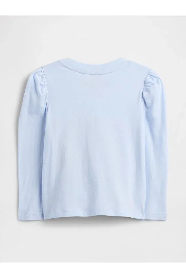 Детская футболка с длинным рукавом Gabby's Dollhouse Puff Sleeve Graphic T-Shirt Gap, Light Blue — фото 3