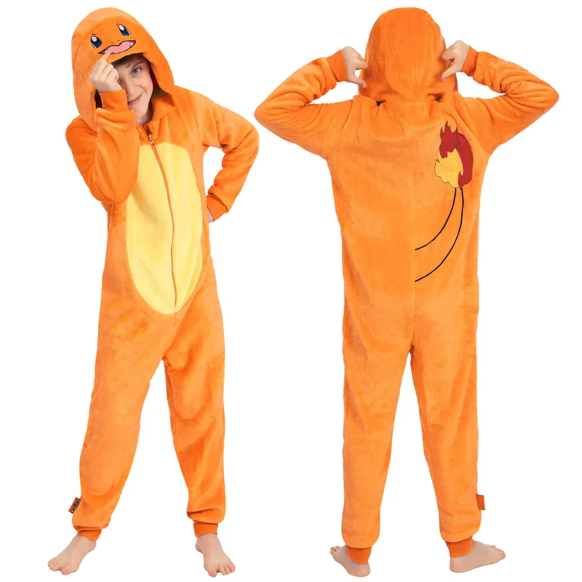 Детский флисовый комбинезон Charmander Pokemon, Orange — фото 2