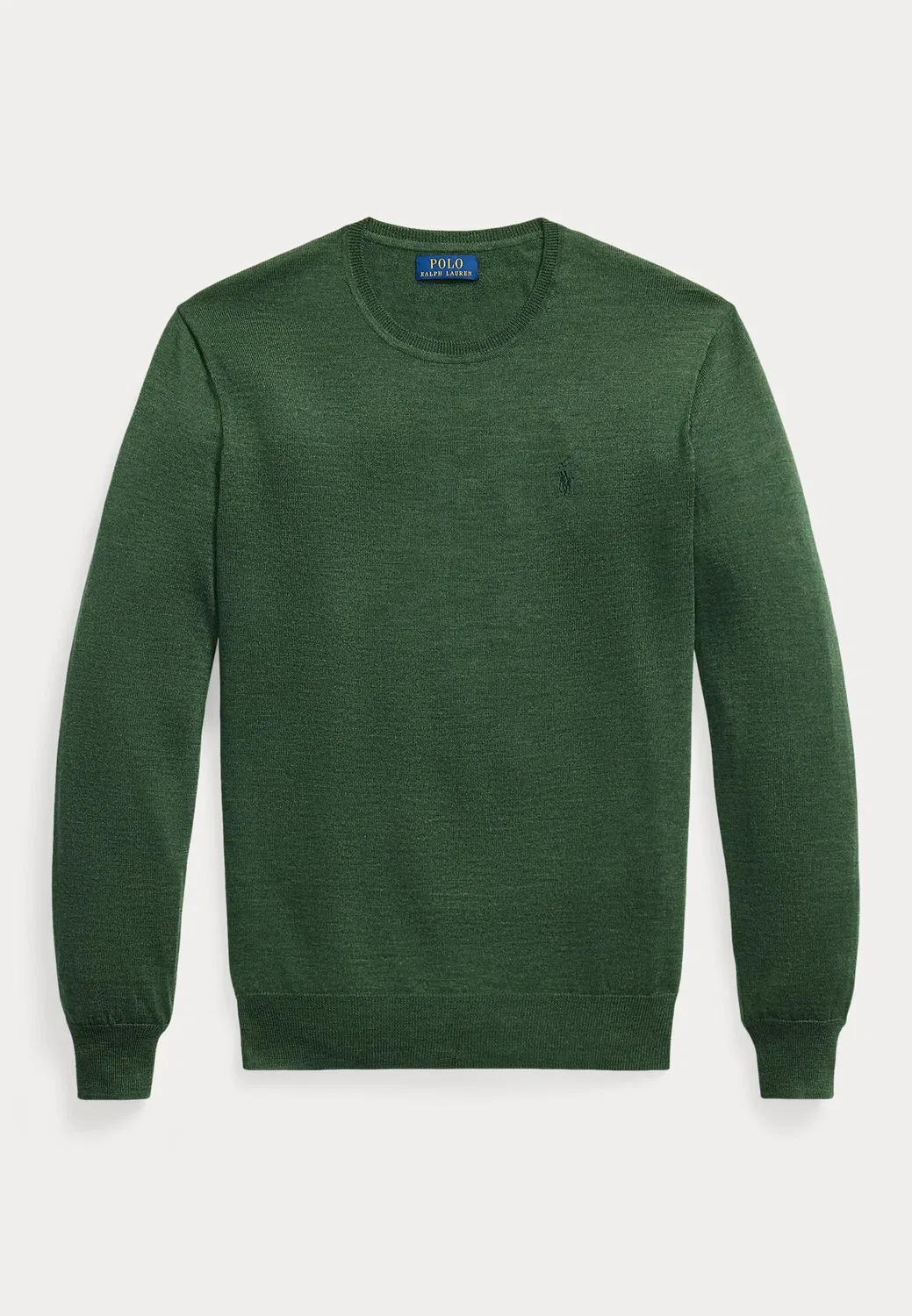 Шерстяной свитер с круглым вырезом, который можно стирать Polo Ralph Lauren, Lodgepole Pine Heather — фото 4