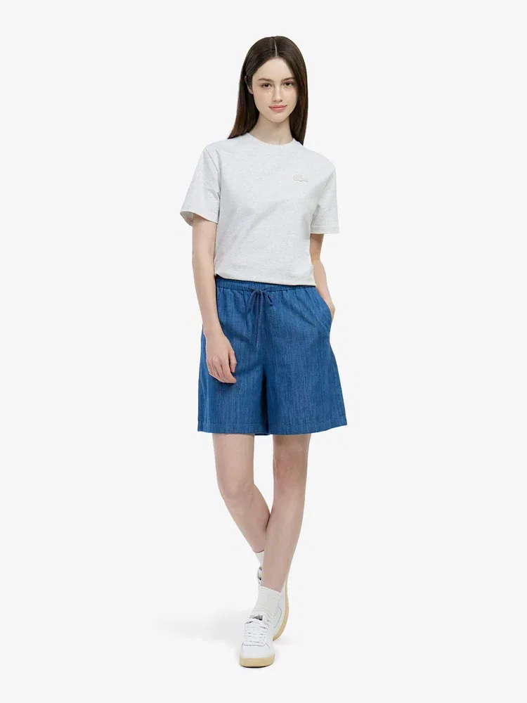 Футболка LACOSTE Big Croc, Gray Antique Silver — фото 4