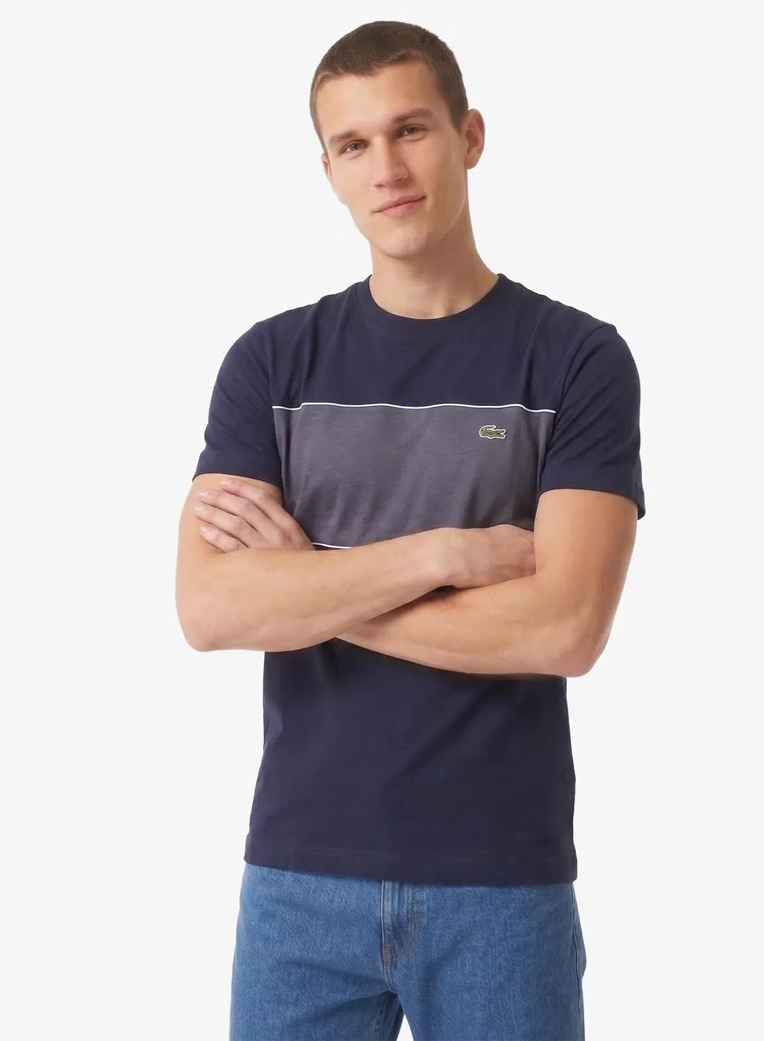 Футболка с цветными блоками Lacoste, черный
