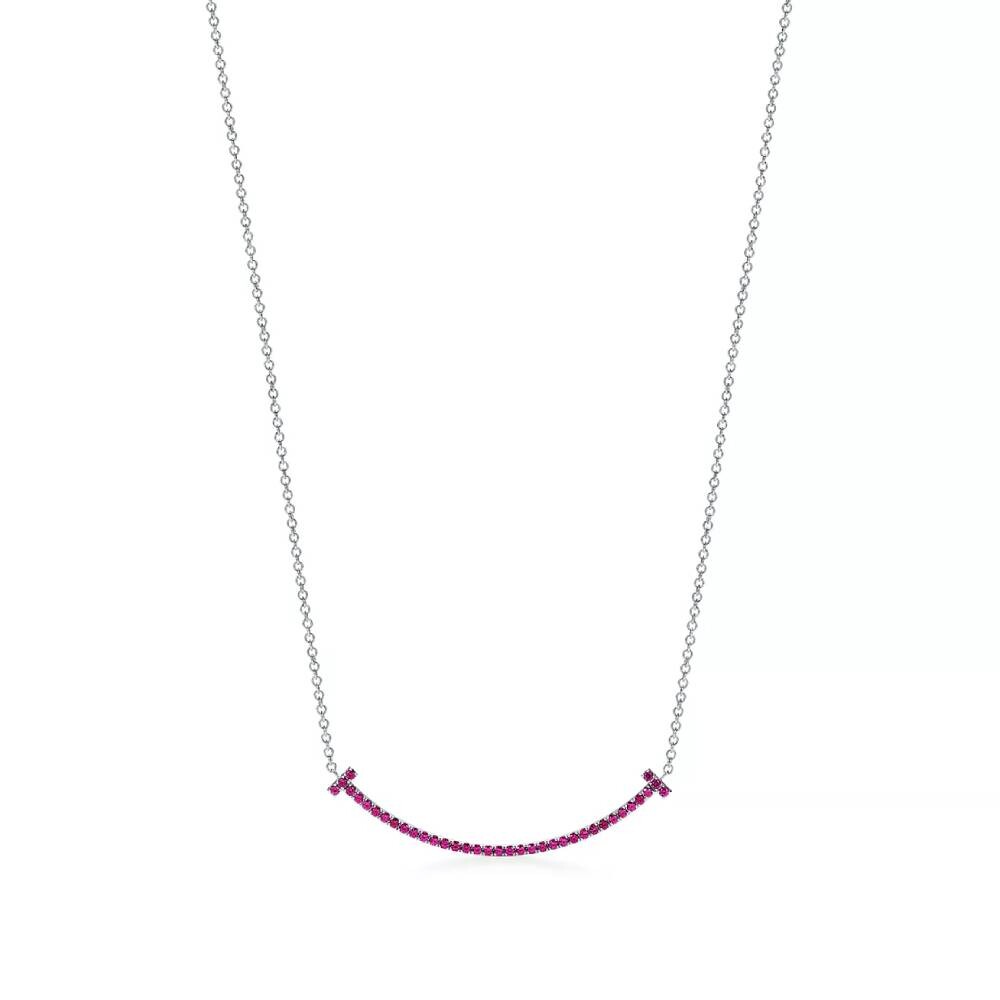 

Кулон с цепочкой Tiffany & Co. Smile, белое золото