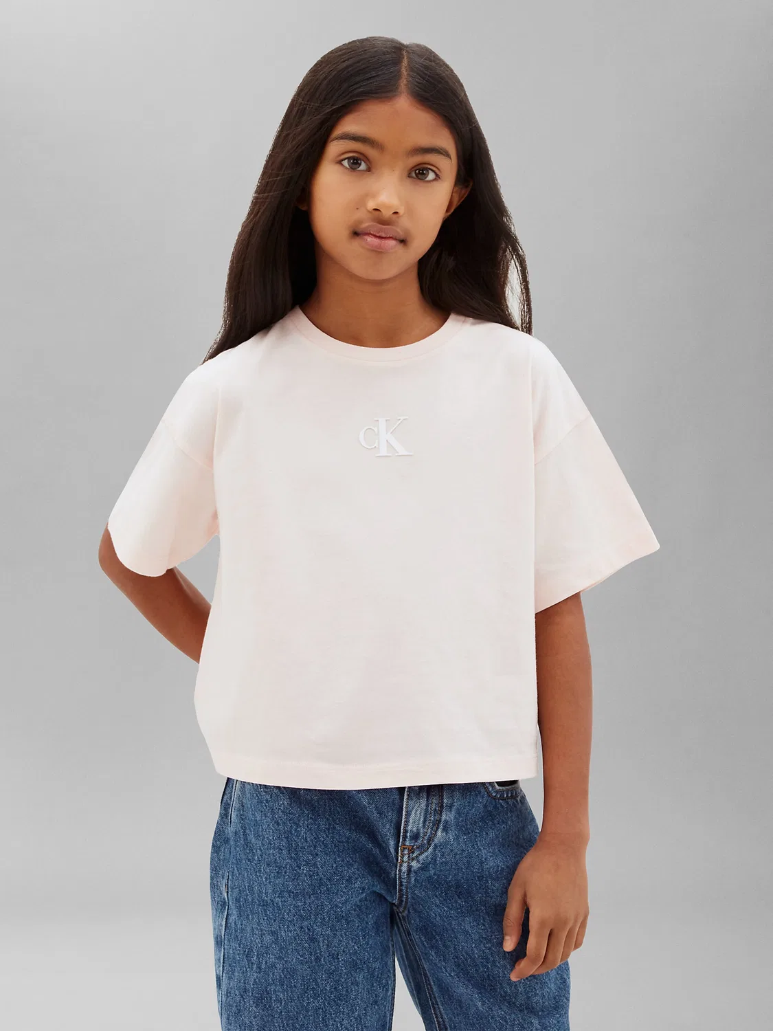 Джинсовая рубашка Calvin Klein Jeans, цвет розовый — фото 2