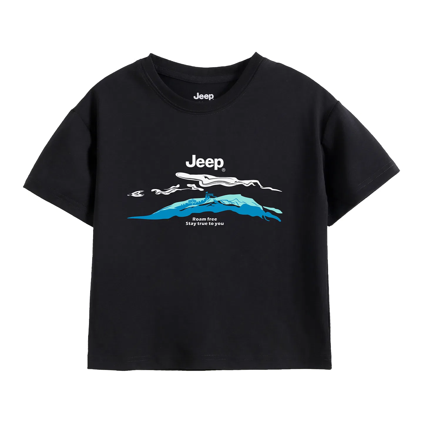 Детская футболка с круглым вырезом Jeep Grade School T Shirts, Black