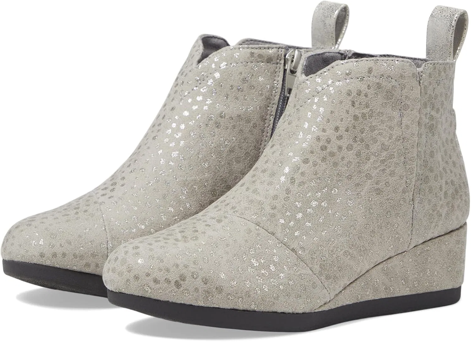 Детские ботинки для девочек Clare TOMS, Drizzle Grey Foil Dot Microfiber