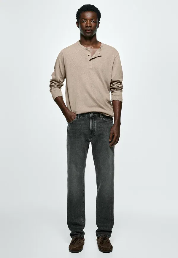 Джинсы прямого кроя Slim fit jeans Massimo Dutti, серый — фото 2