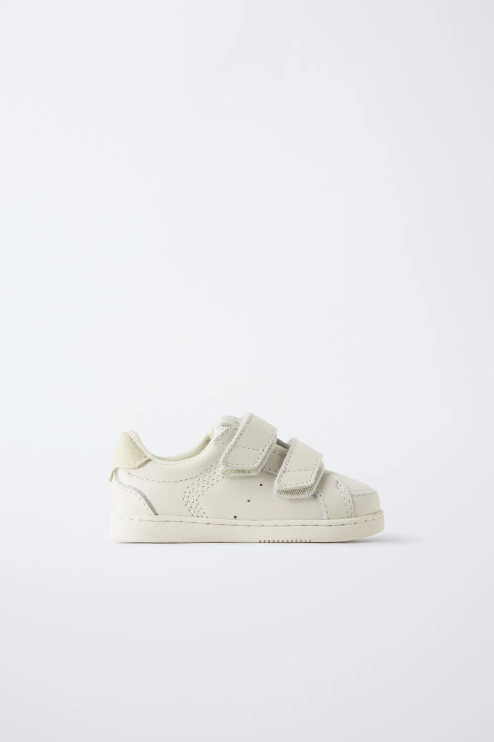 КОЖАНЫЕ КРОССОВКИ С РЕМЕШКОМ ДЛЯ БОСИКОВ ZARA, White