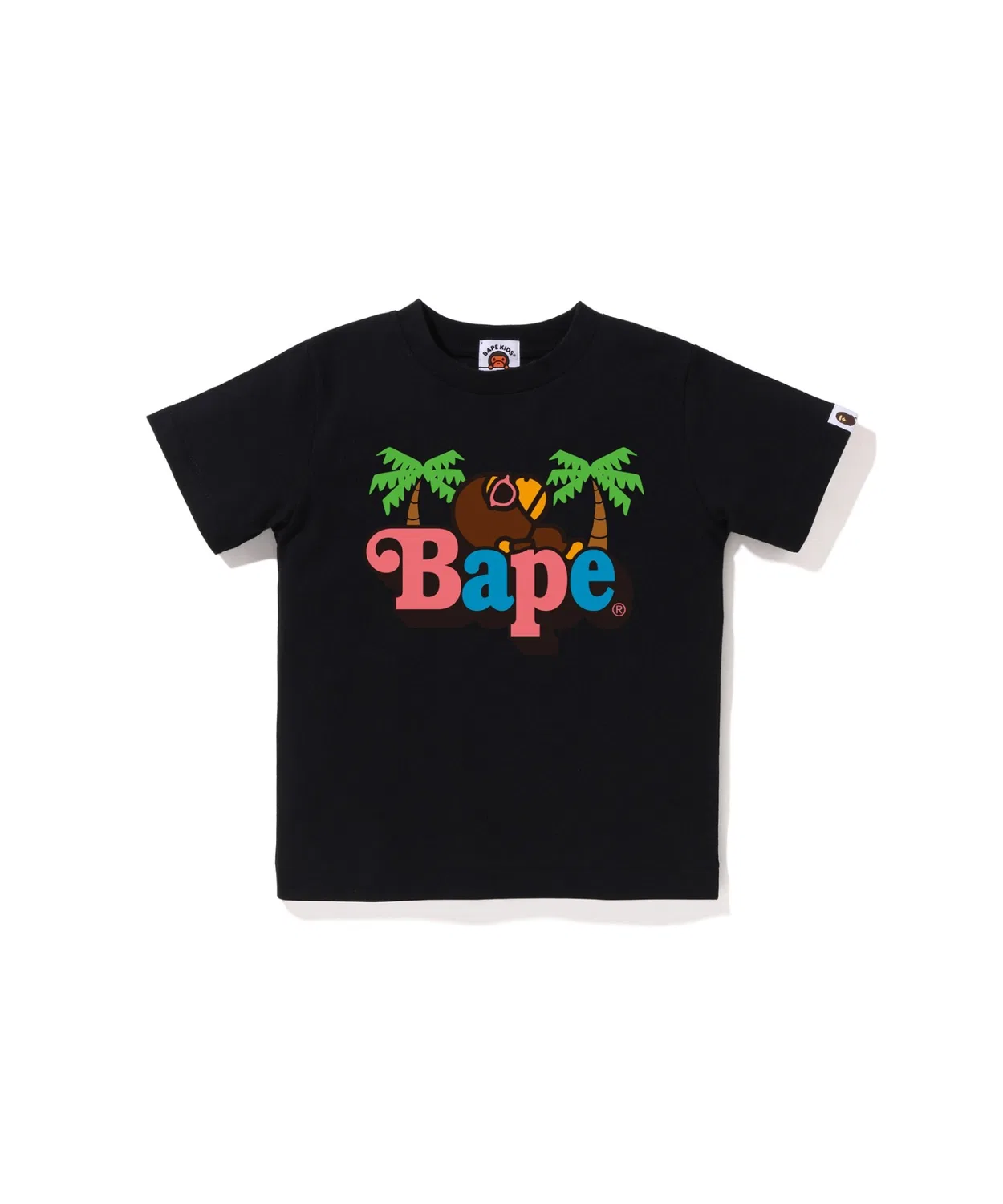 Детская футболка с принтом MILO ON BAPE SUMMER TEE A BATHING APE, Black