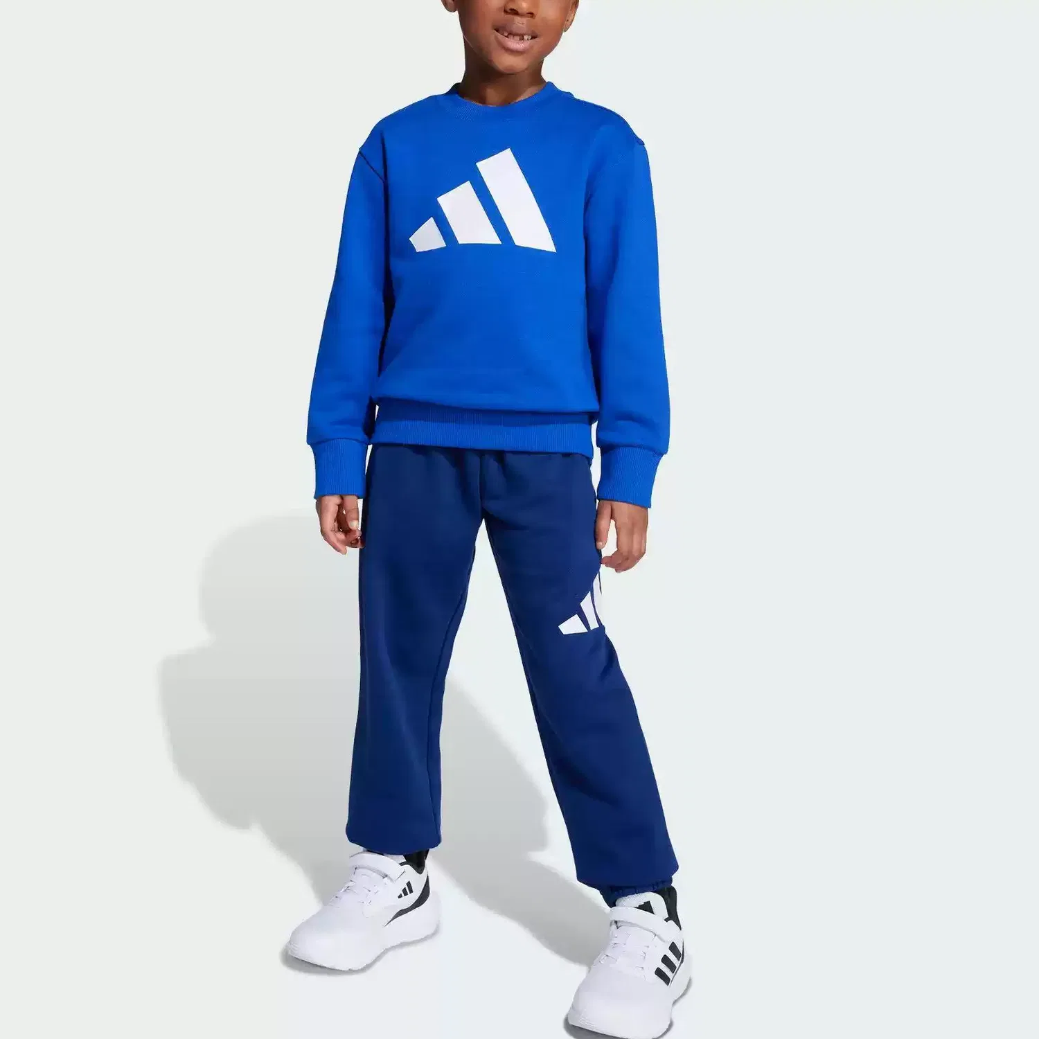 Детский комплект спортивной одежды с круглым вырезом Adidas, Blue — фото 3