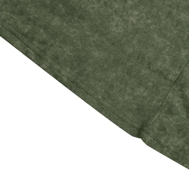 Мужская свободная хенли футболка с карманом, Army Green — фото 4