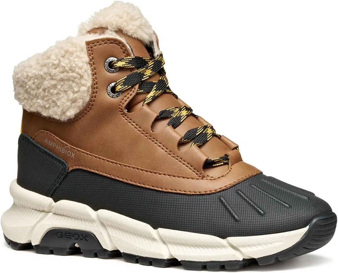 Детские ботинки для мальчиков J Flexyper Plus Boy Geox, Brown Yellow — фото 2