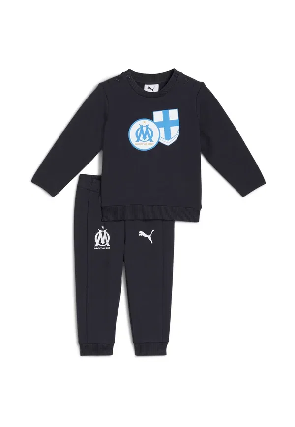 Тренировочный костюм из хлопка и полиэстера Olympique de marseille ftblculture trainingsanzug set unisex, Puma, New Navy-white, белый/темно-синий