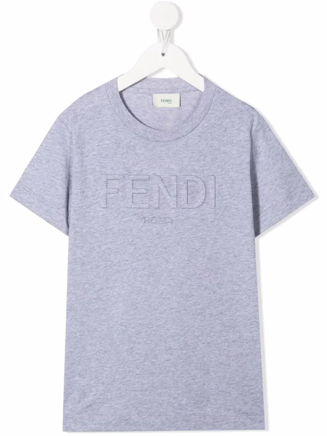 Футболка с тисненным логотипом FENDI, серый