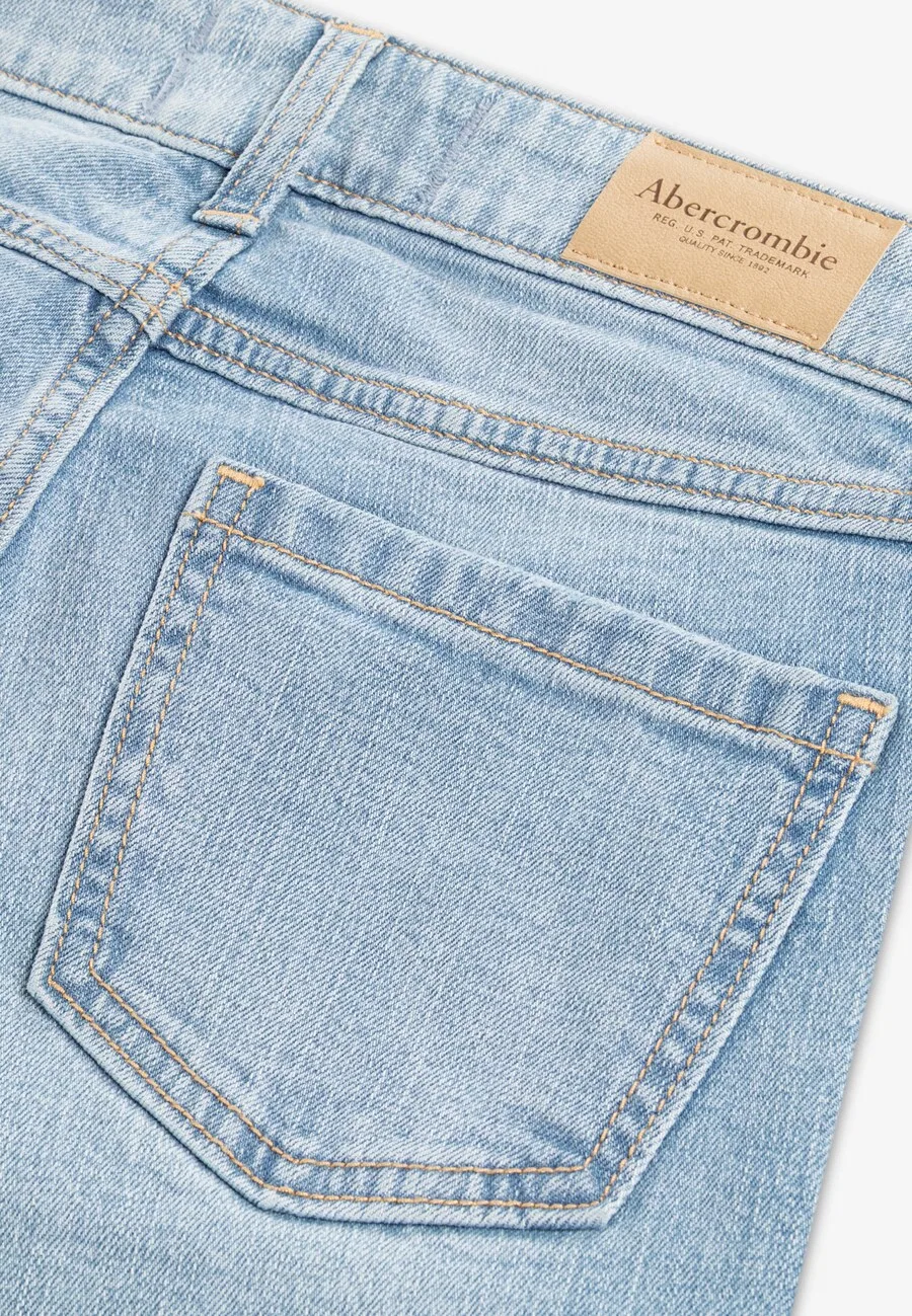 Джинсы Abercrombie & Fitch с широкими штанинами, синего цвета — фото 4