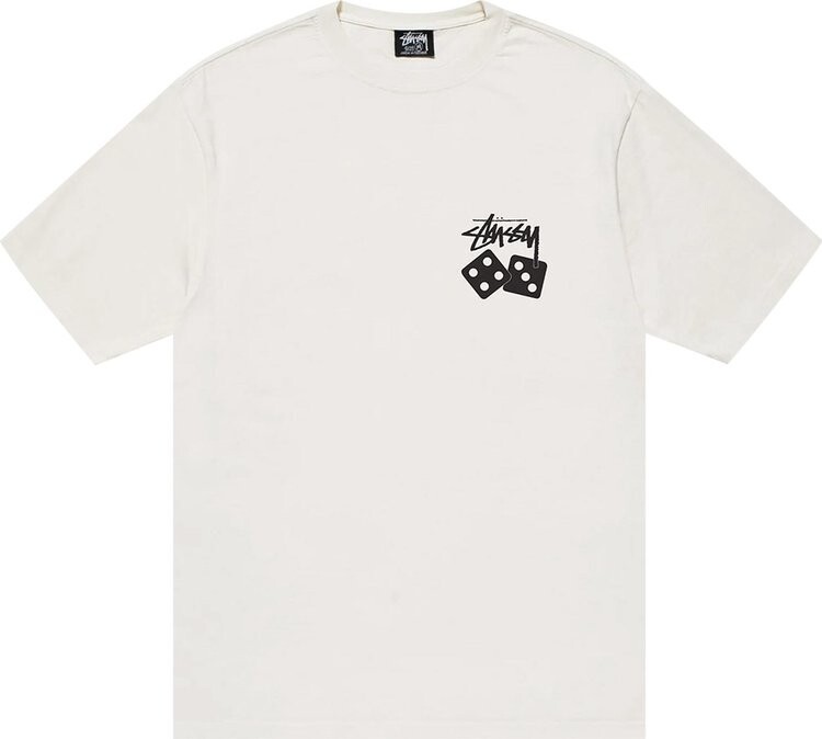 

Футболка Stussy Dice Pigment Dyed Tee 'Natural', кремовый, Бежевый, Футболка Stussy Dice Pigment Dyed Tee 'Natural', кремовый