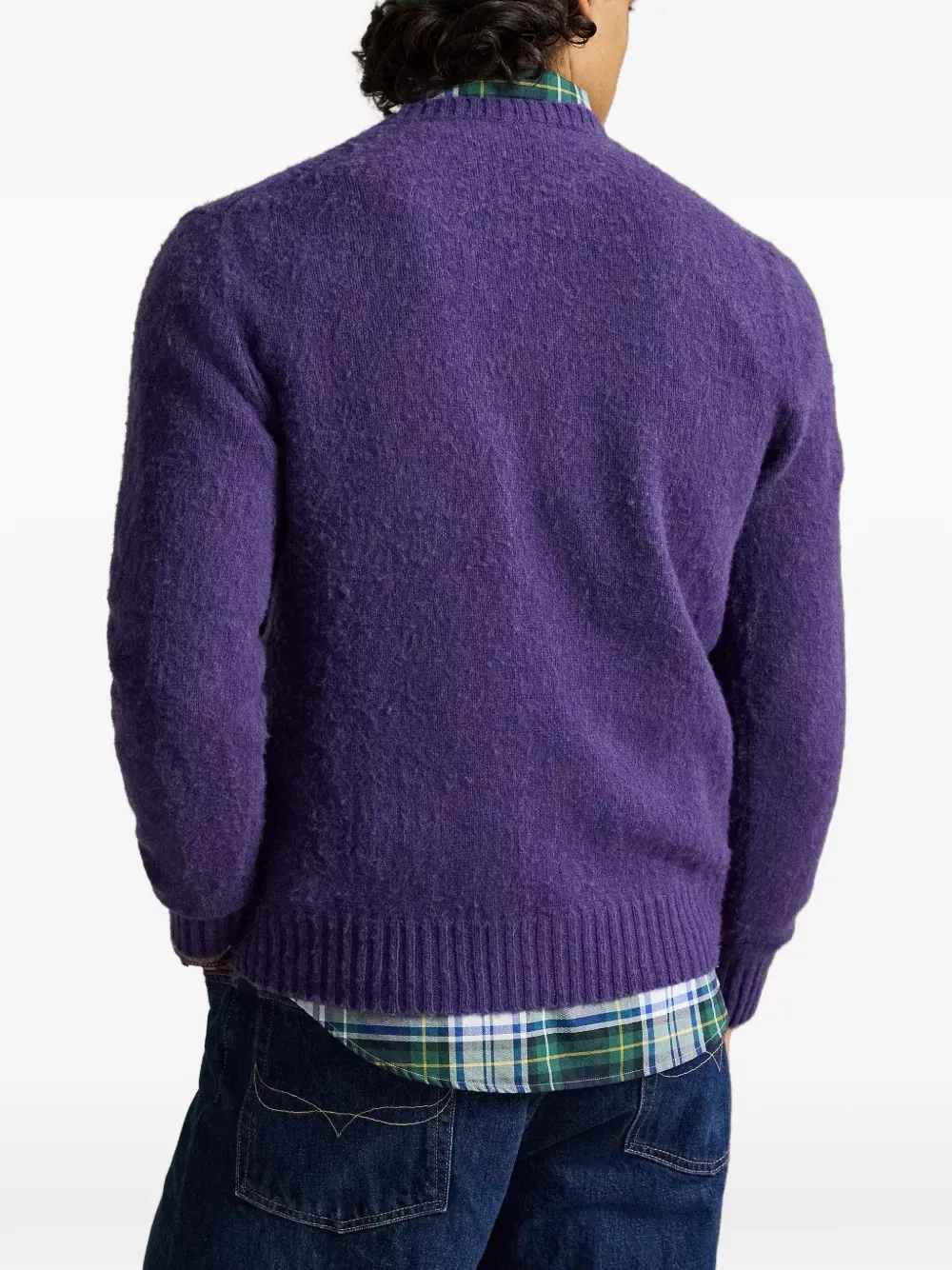 Свитер с логотипом Polo Ralph Lauren, фиолетовый — фото 4
