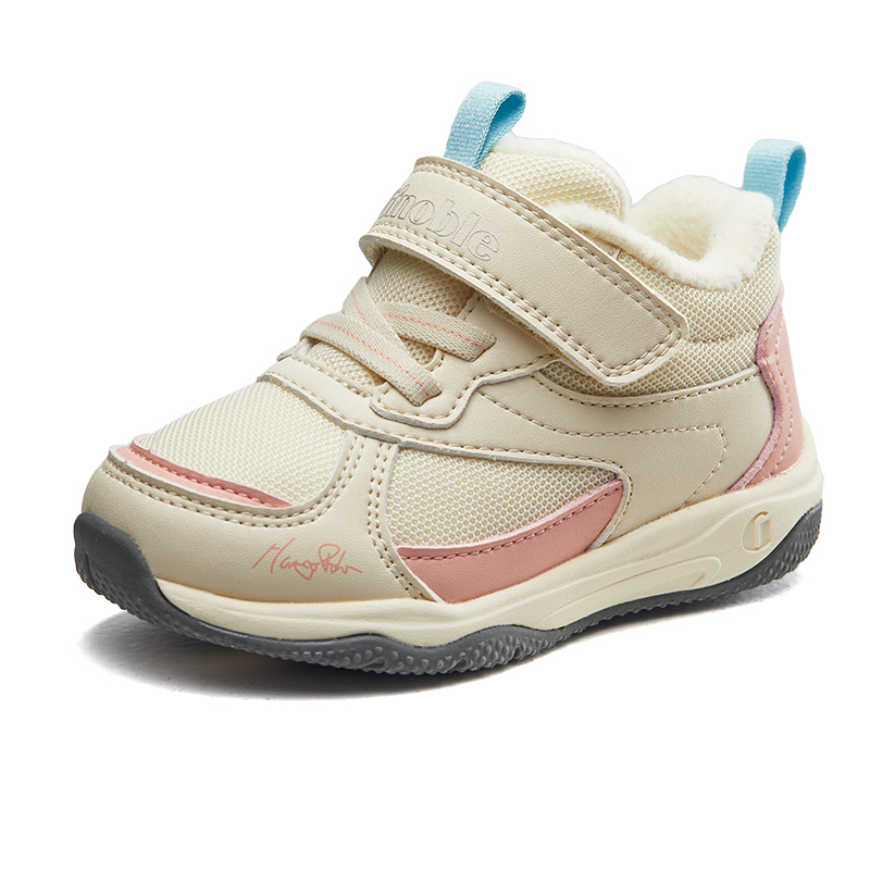 

Тепловая поддержка, легкие амортизирующие противоскользящие туфли среднего размера для малышей. Для младенцев и малышей. GINOBLE, слоновая кость/белый/розовый