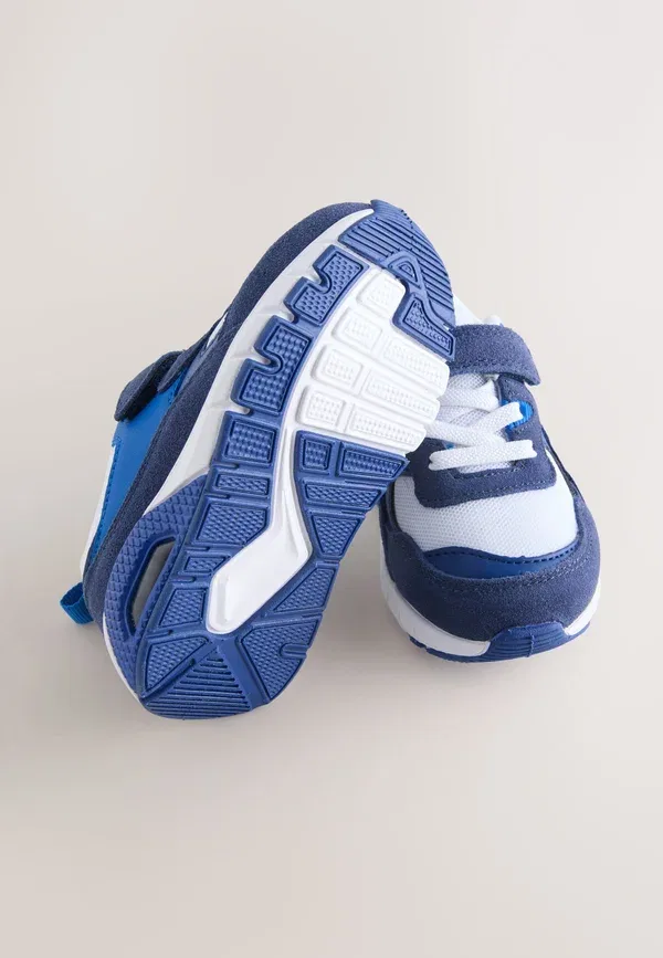 Кроссовки из замши Elastic lace bubble trainers Next, синий — фото 4