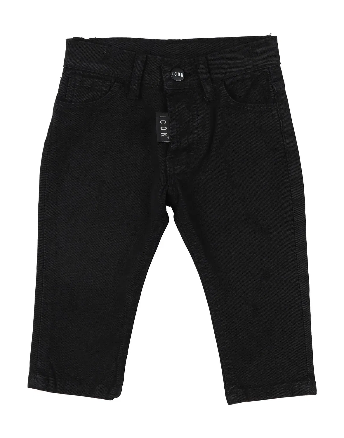 Детские джинсы для мальчиков с потертостями Icon Denim, черный