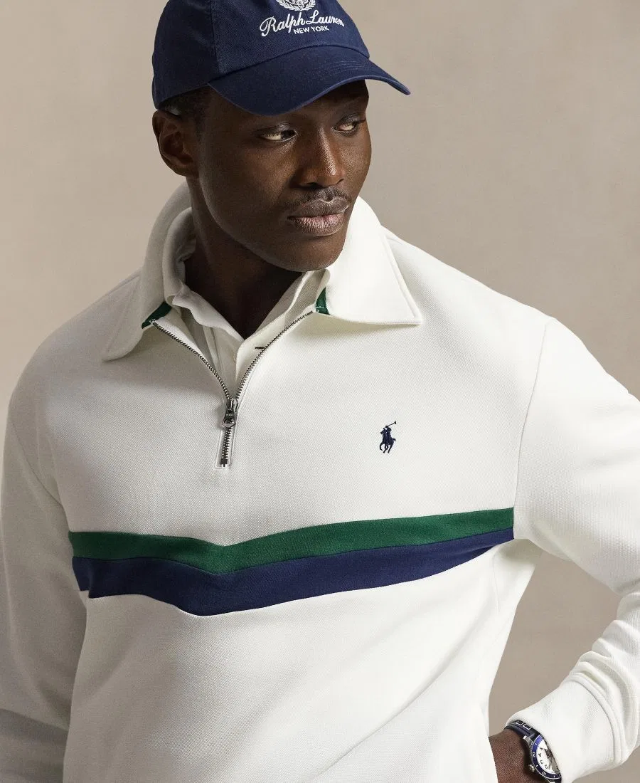 Свитшот с четверть-молнией Polo Ralph Lauren, White — фото 3