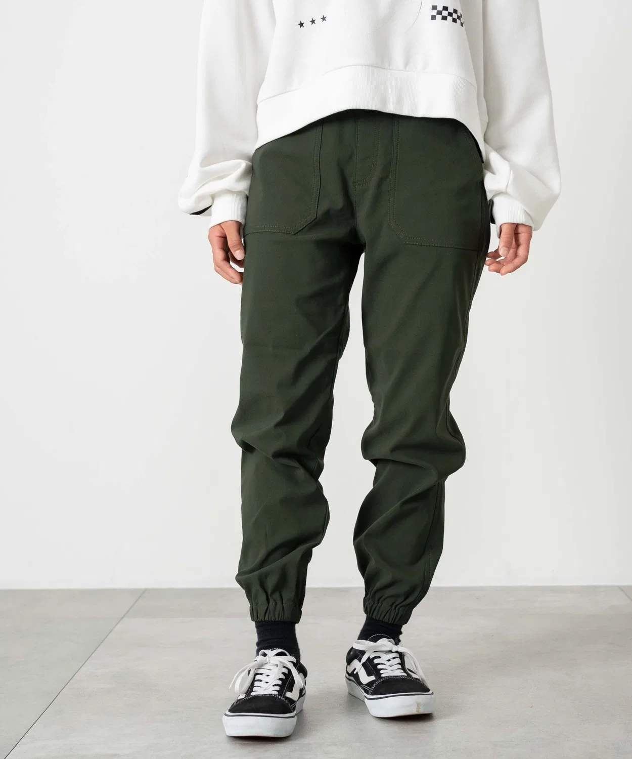 Детские брюки-чинос с эффектом стрейч, модель JUNIOR WEGO, Khaki — фото 3