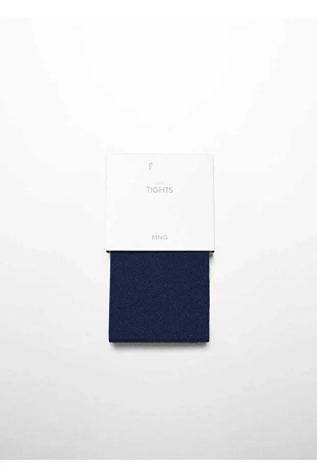 Детские леггинсы для девочек однотонные Mango Kids, Navy Blue