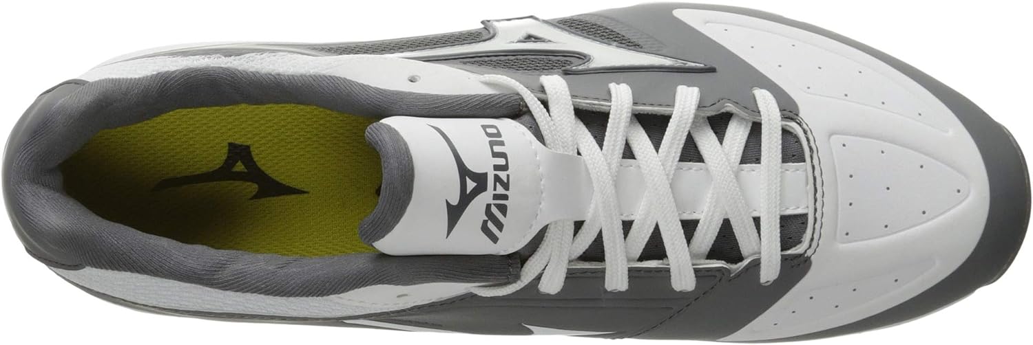 Мужские бейсбольные кроссовки Mizuno Dominant IC, серый/белый — фото 3